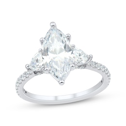 Memories Moments Magic Marquise-Cut Lab-Created Diamond Three-Stone Engagement Ring 2-3/4 ct tw 14K White Gold