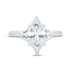 Thumbnail Image 3 of Memories Moments Magic Marquise-Cut Lab-Created Diamond Three-Stone Engagement Ring 2-3/4 ct tw 14K White Gold