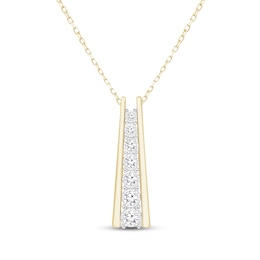 Lab-Created Diamonds by KAY Ladder Necklace 1/2 ct tw 14K Yellow Gold