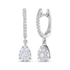 Thumbnail Image 0 of Diamond Dangle Hoop Earrings 1/2 ct tw 14K White Gold