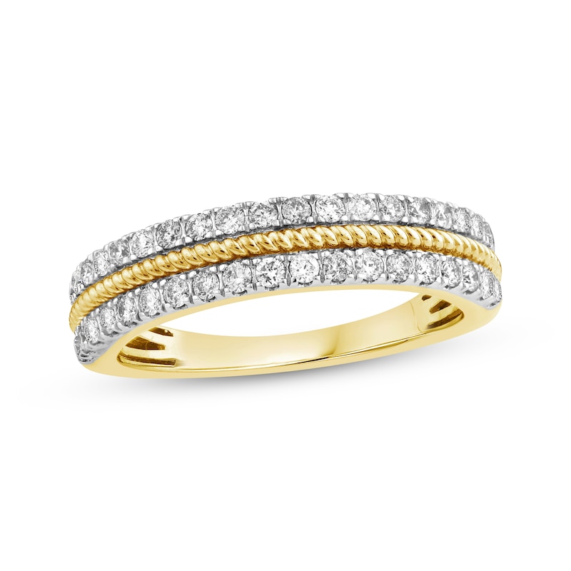 Main Image 1 of Threads of Love Diamond Anniversary Ring 1/2 ct tw 14K Yellow Gold