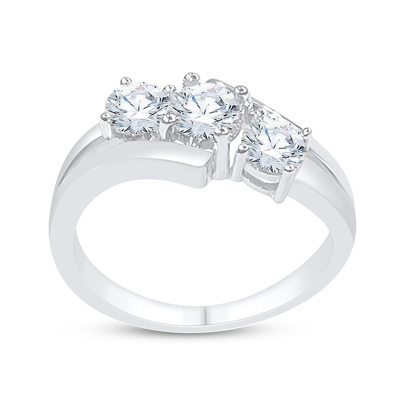 Main Image 2 of Diamond Three-Stone Anniversary Ring 1 ct tw 14K White Gold