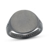 Thumbnail Image 1 of Men's Black Sapphire Matte Circle Ring Gunmetal-Plated Sterling Silver