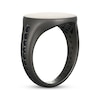 Thumbnail Image 2 of Men's Black Sapphire Matte Circle Ring Gunmetal-Plated Sterling Silver