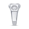 Thumbnail Image 2 of Men's Lab-Grown Diamonds by KAY Three-Stone Geometric Ring 1-1/2 ct tw 10K White Gold