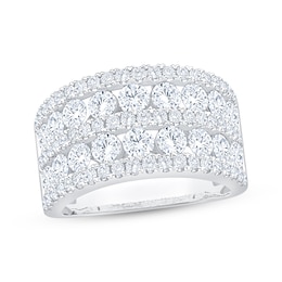 Lab-Grown Diamonds by KAY Five-Row Anniversary Ring 3 ct tw 14K White Gold