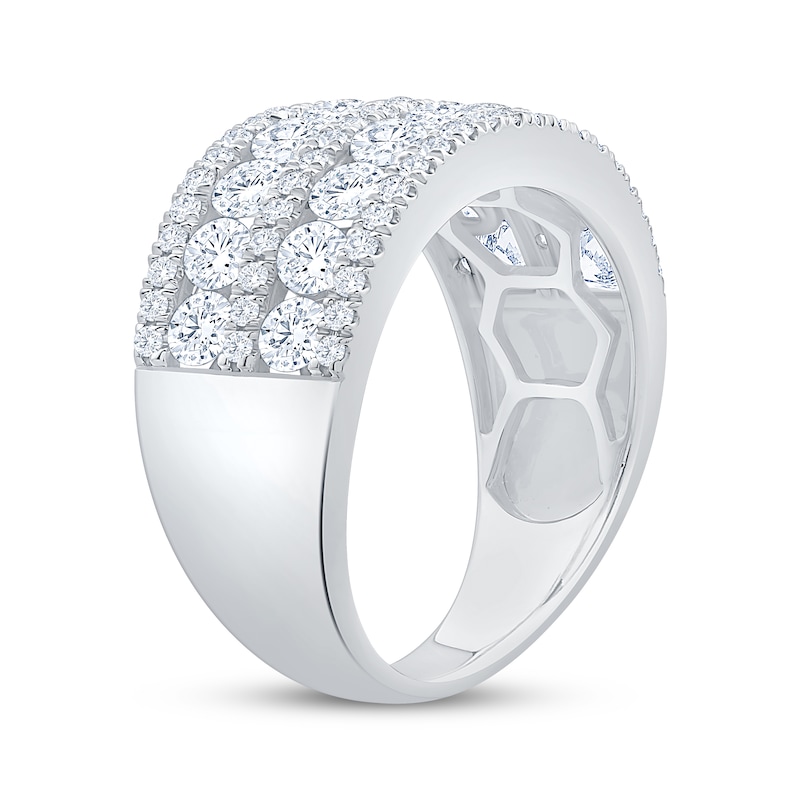 Main Image 2 of Lab-Grown Diamonds by KAY Five-Row Anniversary Ring 3 ct tw 14K White Gold