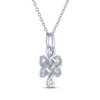 Thumbnail Image 3 of Eternal Knot Necklace with Diamonds Sterling Silver 18&quot;