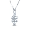 Thumbnail Image 4 of Eternal Knot Necklace with Diamonds Sterling Silver 18&quot;