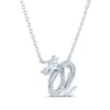 Thumbnail Image 3 of Dragon Necklace with Diamonds Sterling Silver 18&quot;