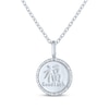 Thumbnail Image 2 of Good Luck Symbol Medallion Necklace with Diamonds Sterling Silver 18&quot;