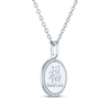 Thumbnail Image 3 of Good Luck Symbol Medallion Necklace with Diamonds Sterling Silver 18&quot;