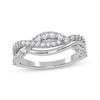 Thumbnail Image 1 of Diamond Wave Crossover Ring 1/2 ct tw 14K White Gold