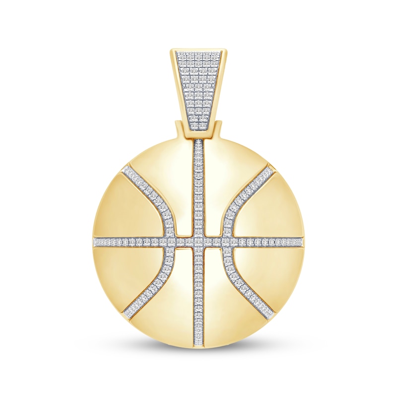 Main Image 1 of Men's Diamond Basketball Charm 3/8 ct tw 10K Yellow Gold