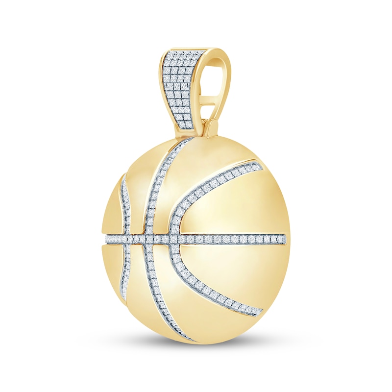 Main Image 2 of Men's Diamond Basketball Charm 3/8 ct tw 10K Yellow Gold