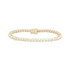 Thumbnail Image 1 of Lab-Grown Diamonds by KAY Bezel-Set Tennis Bracelet 1-1/2 ct tw 14K Yellow Gold 7&quot;