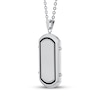 Thumbnail Image 2 of Men's Textured Dog Tag Necklace Stainless Steel & Black Resin 24&quot;