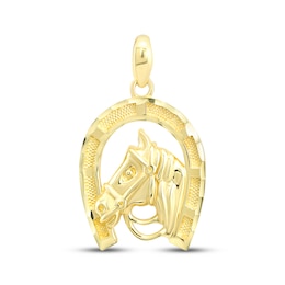 Men's Horseshoe Charm 10K Yellow Gold