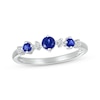 Thumbnail Image 1 of Blue Lab-Created Sapphire & Diamond Ring 1/20 ct tw 10K White Gold