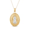 Thumbnail Image 1 of Diamond Accent Our Lady of Guadalupe Oval Necklace 14K Yellow Gold 20&quot;