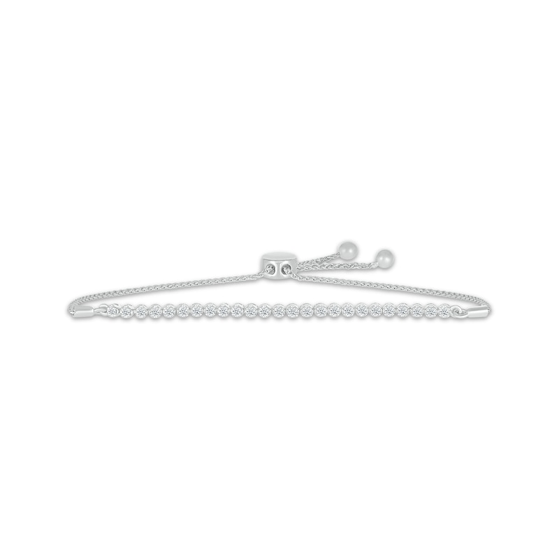 Main Image 1 of Lab-Grown Diamonds by KAY Line Bolo Bracelet 1/2 ct tw 10K White Gold