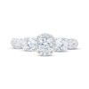 Thumbnail Image 3 of Round-Cut Diamond Three-Stone Engagement Ring 1 ct tw 14K White Gold