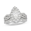 Thumbnail Image 1 of Neil Lane Artistry Marquise-Cut Lab-Grown Diamond Halo Bridal Set 2-1/8 ct tw 14K White Gold