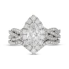 Thumbnail Image 3 of Neil Lane Artistry Marquise-Cut Lab-Grown Diamond Halo Bridal Set 2-1/8 ct tw 14K White Gold