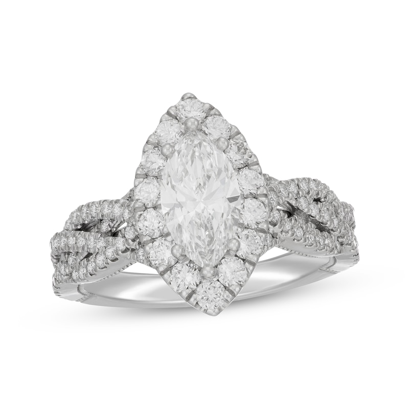 Main Image 1 of Neil Lane Artistry Marquise-Cut Lab-Grown Diamond Engagement Ring 2 ct tw 14K White Gold