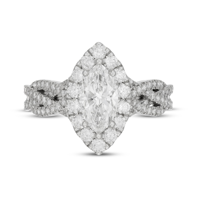 Main Image 3 of Neil Lane Artistry Marquise-Cut Lab-Grown Diamond Engagement Ring 2 ct tw 14K White Gold