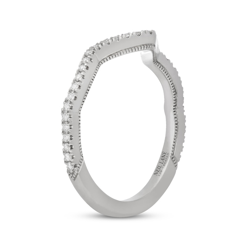 Main Image 9 of Neil Lane Artistry Lab-Grown Diamond Contour Wedding Band 1/5 ct tw 14K White Gold