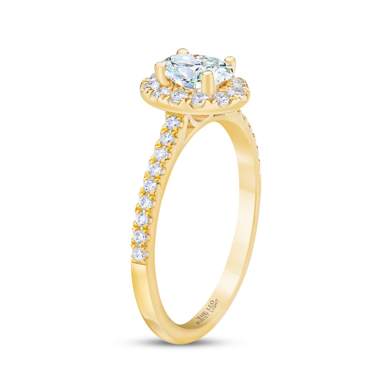 Main Image 2 of THE LEO First Light Diamond Oval & Round-Cut Engagement Ring 3/4 ct tw 14K Yellow Gold