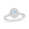 Thumbnail Image 0 of THE LEO First Light Diamond Oval & Round-Cut Engagement Ring 5/8 ct tw 14K White Gold