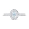 Thumbnail Image 2 of THE LEO First Light Diamond Oval & Round-Cut Engagement Ring 5/8 ct tw 14K White Gold