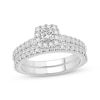 Thumbnail Image 0 of Princess & Round-Cut Diamond Bridal Set 1 ct tw 14K White Gold