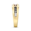 Thumbnail Image 2 of Men's Brown & Black Diamond Wedding Band 1/2 ct tw 10K Yellow Gold