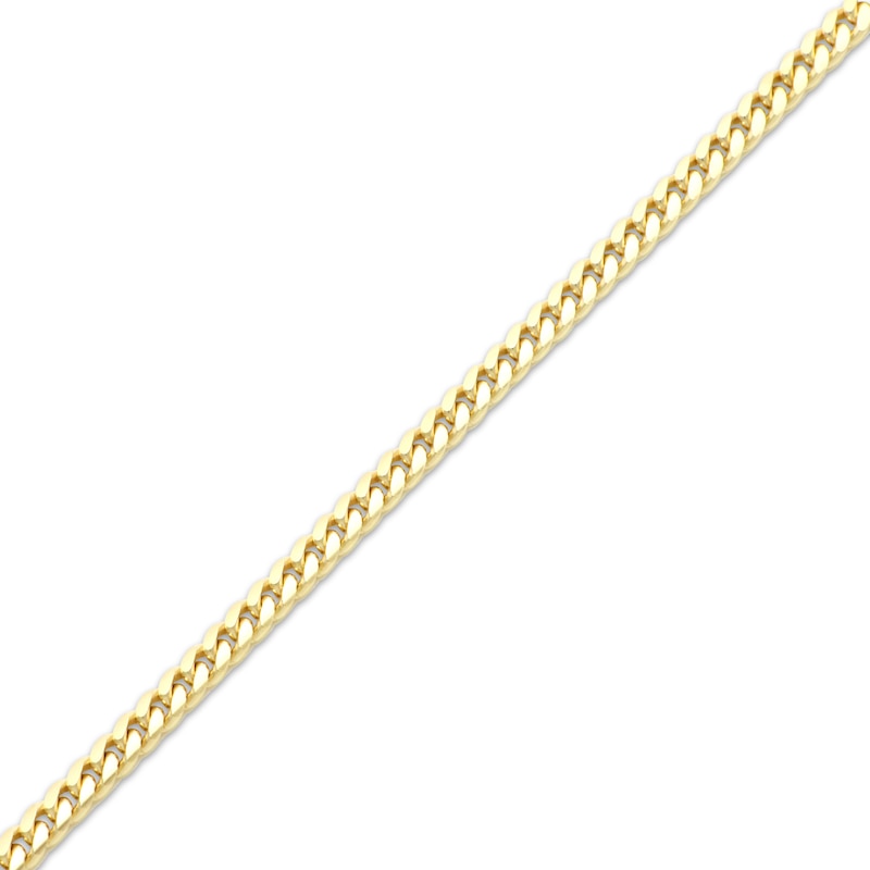 Solid Cuban Curb Chain Necklace 3.96mm 14K Yellow Gold 20"