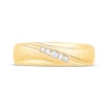 Thumbnail Image 3 of Men's Diamond Five-Stone Diagonal Wedding Band 1/10 ct tw 10K Yellow Gold