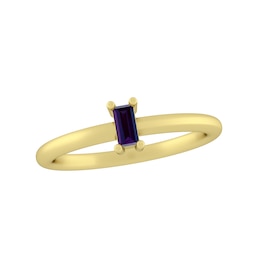 North South Baguette Birthstone Ring (1 Stone)