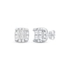 Thumbnail Image 0 of Princess-Cut Quad Diamond Stud Earrings 1/2 ct tw 10K White Gold