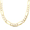 Thumbnail Image 1 of Diamond-Cut Semi-Solid Figaro Chain Necklace 6.3mm 14K Yellow Gold 18&quot;