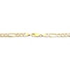 Thumbnail Image 3 of Diamond-Cut Semi-Solid Figaro Chain Necklace 6.3mm 14K Yellow Gold 18&quot;