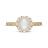 Thumbnail Image 3 of Neil Lane Cultured Akoya Pearl & Diamond Engagement Ring 1/4 ct tw 14K Yellow Gold