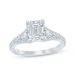 Monique Lhuillier Bliss Emerald-Cut Lab-Grown Diamond Engagement Ring 2-1/2 ct tw 18K White Gold