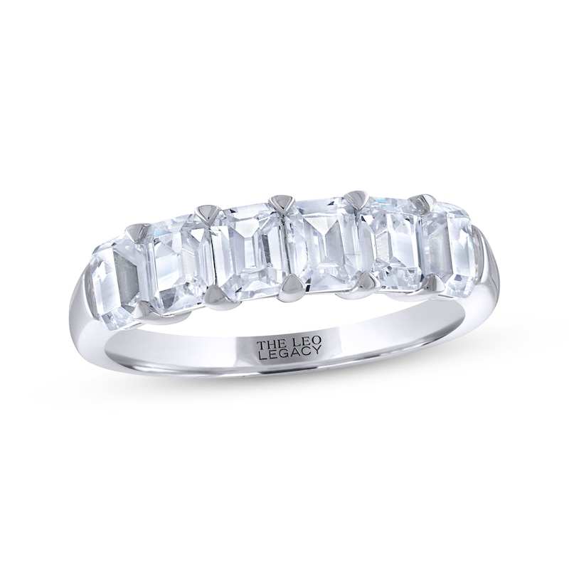 Main Image 1 of THE LEO Legacy Lab-Grown Diamond Emerald-Cut Anniversary Ring 2 ct tw 14K White Gold