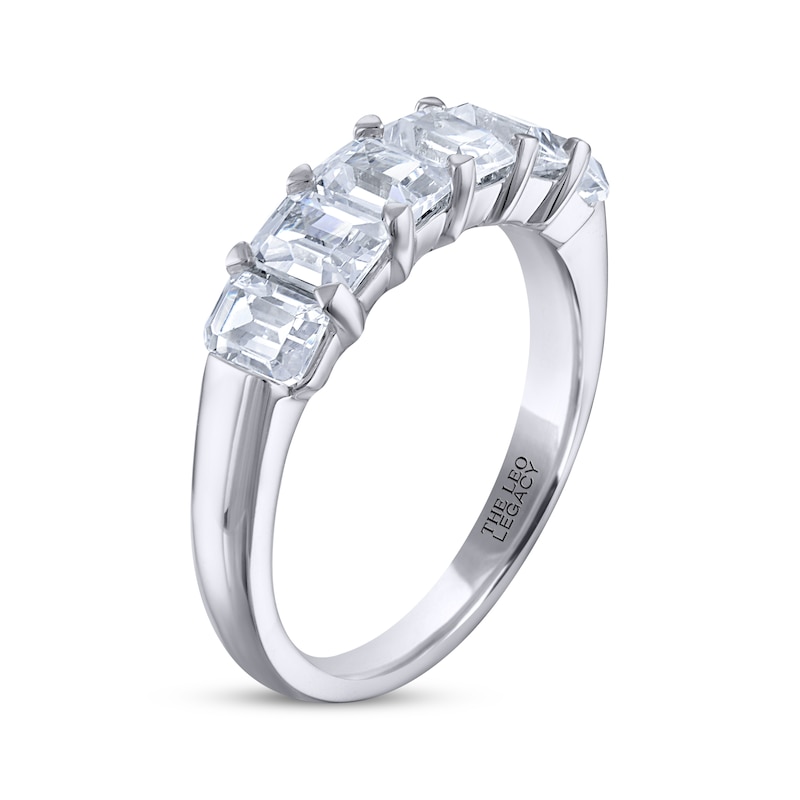 Main Image 2 of THE LEO Legacy Lab-Grown Diamond Emerald-Cut Anniversary Ring 2 ct tw 14K White Gold