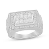 Thumbnail Image 1 of Men's Lab-Grown Diamonds by KAY Emerald & Round-Cut Ring 2 ct tw 10K White Gold