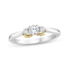 Thumbnail Image 1 of Memories, Moments, Magic Round-Cut Diamond Three-Stone Engagement Ring 1/2 ct tw 14K Two-Tone Gold