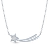 Thumbnail Image 2 of Diamond Accent Shooting Star Bar Necklace Sterling Silver 18&quot;