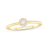 Thumbnail Image 1 of Round-Cut Diamond Halo Engagement Ring 1/15 ct tw 14K Yellow Gold